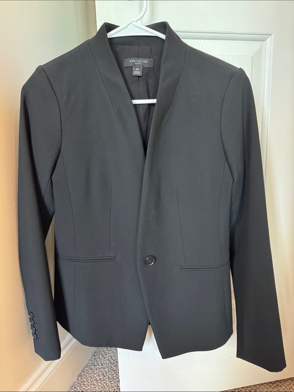 Ann Taylor Black Women's Tailored One-Button Blazer
